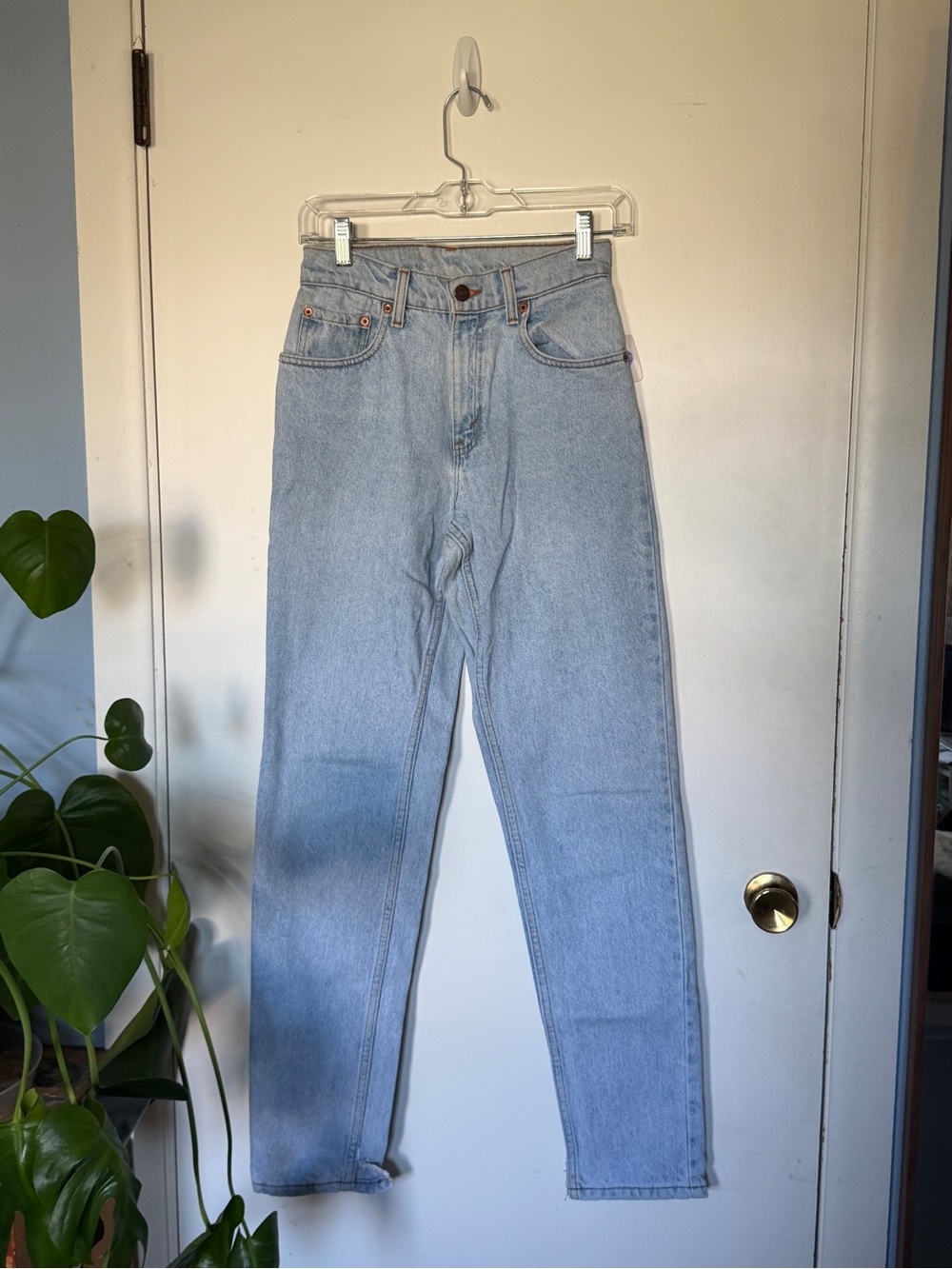 Levi's Light Blue High-Rise Straight Jeans